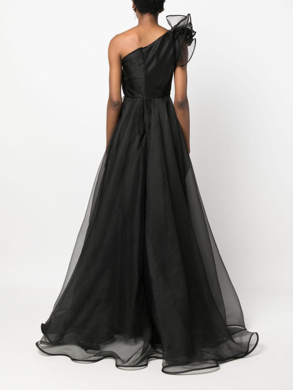 one-shoulder organza maxi dress Product Image