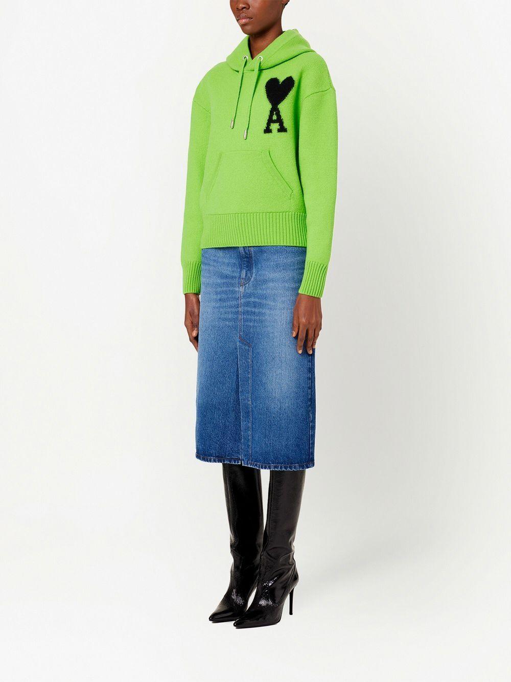 embroidered-logo drawstring hoodie Product Image