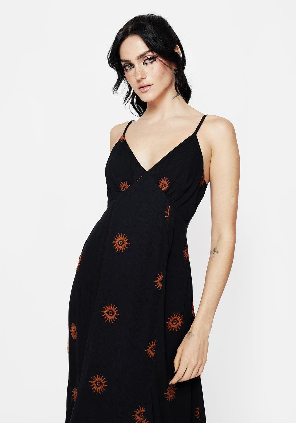Solstice Embroidered Cami Hanky Hem Midaxi Dress Product Image