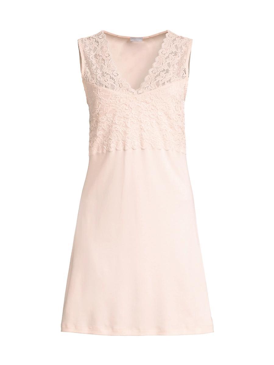 Hanro Moments Knit and Lace Tank Chemise Product Image