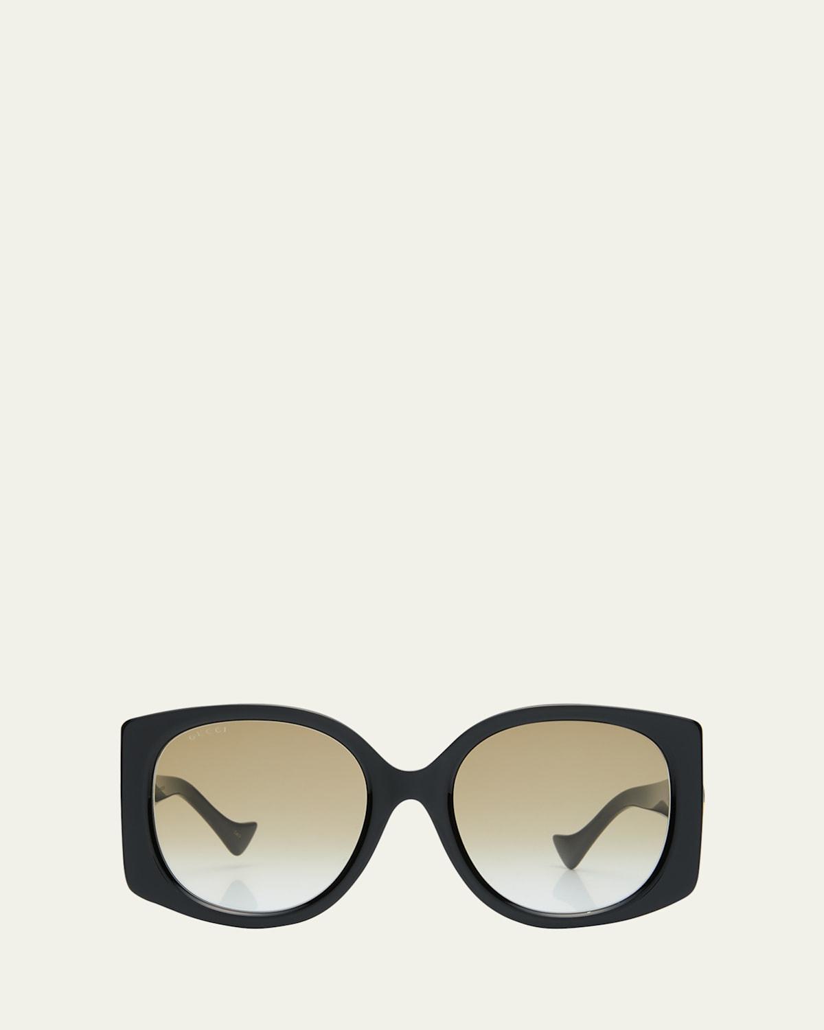 Raised Interlocking GG Acetate Butterfly Sunglasses Product Image