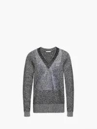 V-NECK LACE TRIM SWEATER in black | JW Anderson US  Product Image