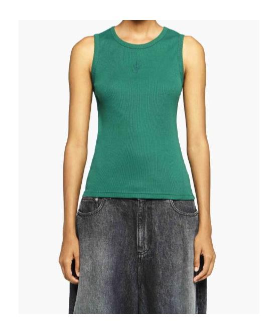 JW ANDERSON Anchor-logo Tank Top In Green Product Image