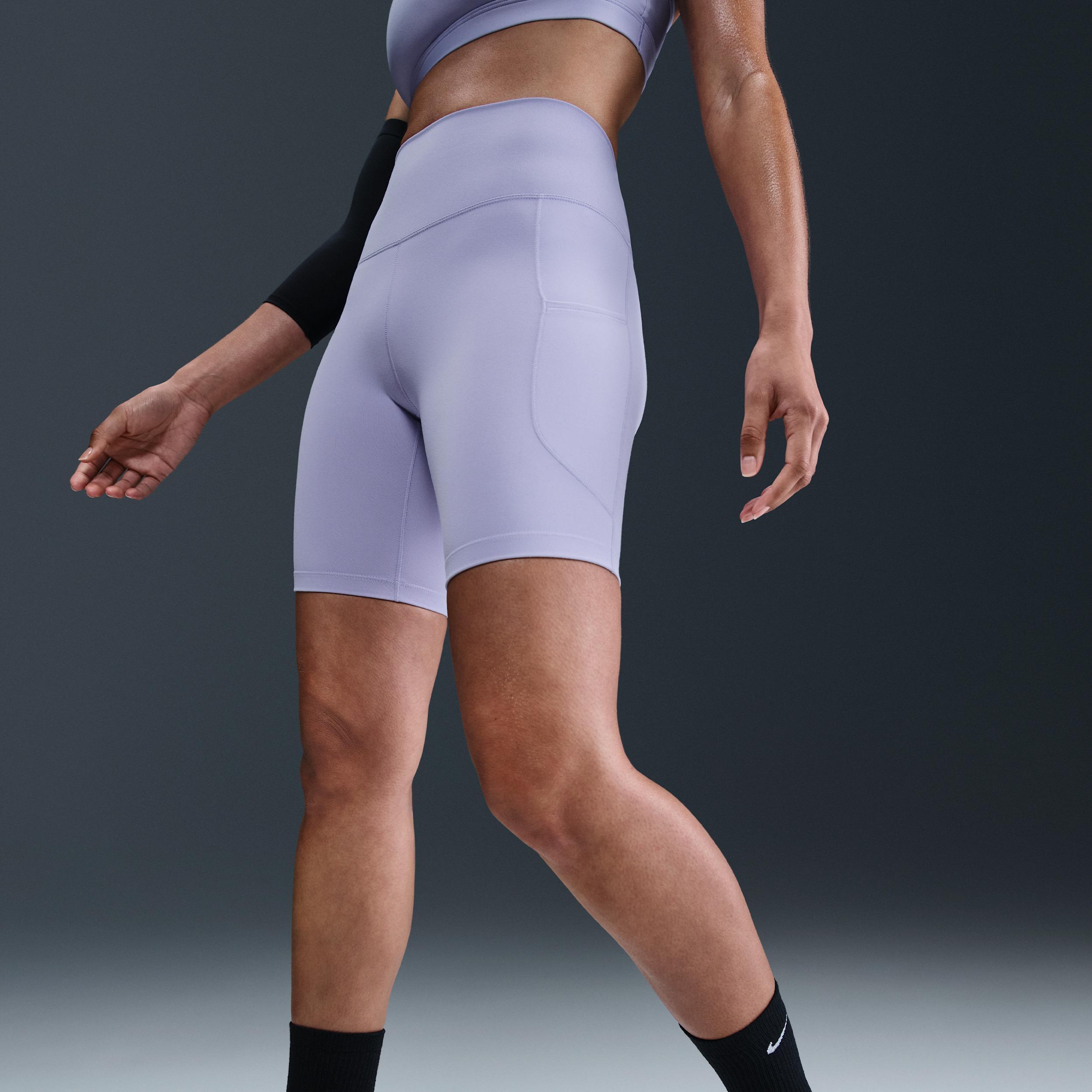Nike Women's One High-Waisted 8" Biker Shorts with Pockets Product Image