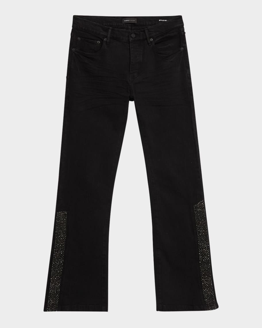 Mens Crystal Side-Snap Flare Jeans Product Image