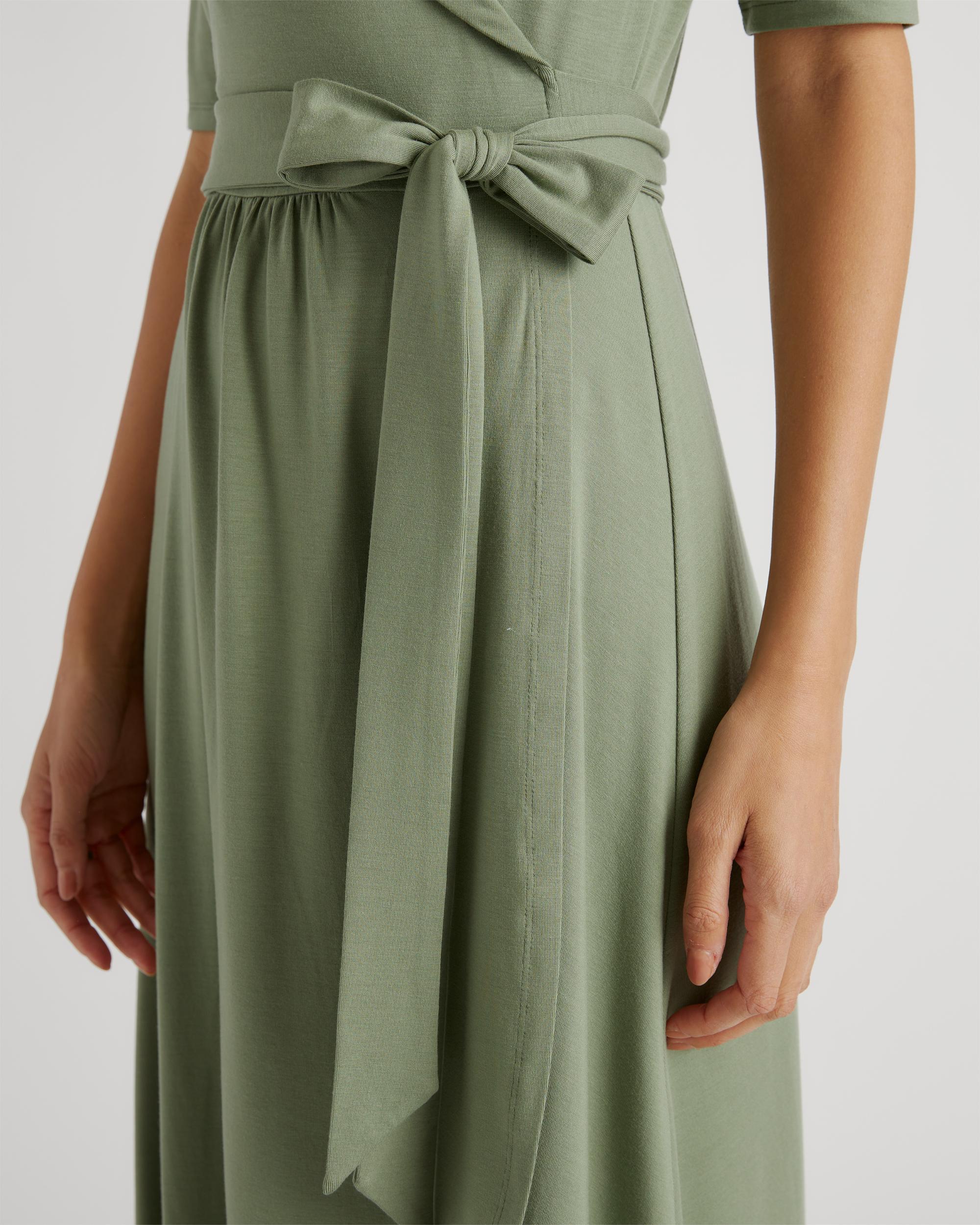 Quince | Women's Tencel Jersey Midi Wrap Dress Product Image
