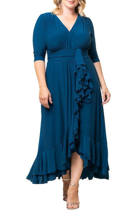 Veronica Ruffled Evening Gown - Plus Product Image
