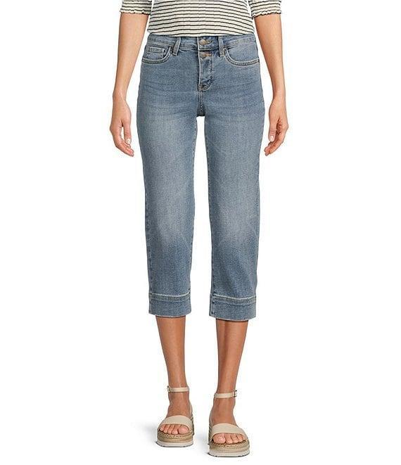 NYDJ Marilyn Lift Tuck® Technology Straight Leg Double Button Waistband Crop Jeans Product Image