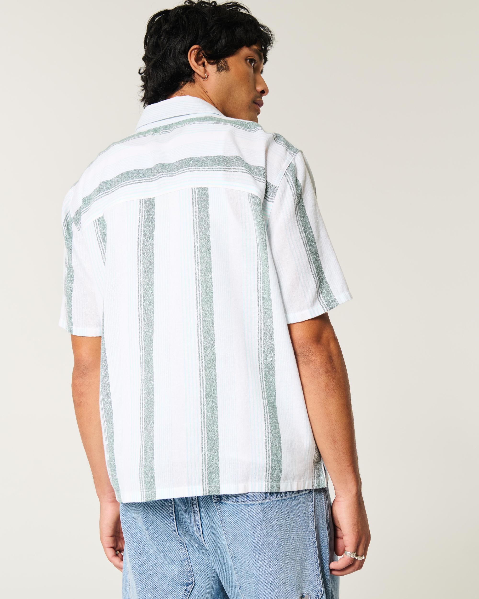 Boxy Short-Sleeve Pattern Shirt Product Image