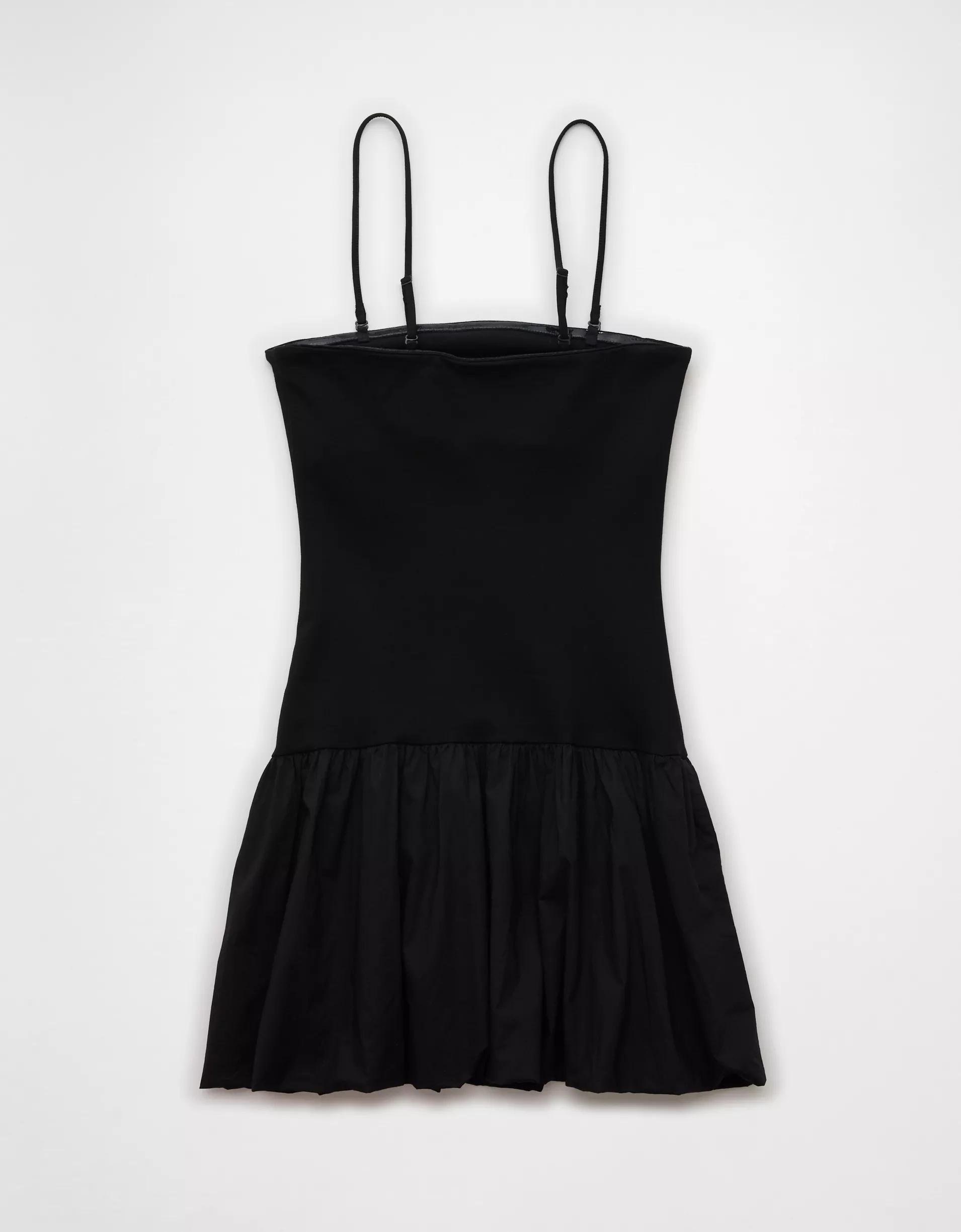 AE Strapless Drop Waist Bubble Mini Dress Product Image