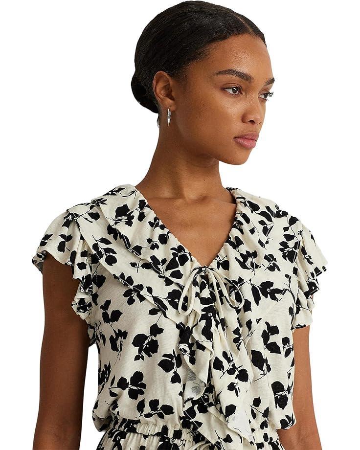 Short Sleeve Fountain Smocked Yoke Top Product Image