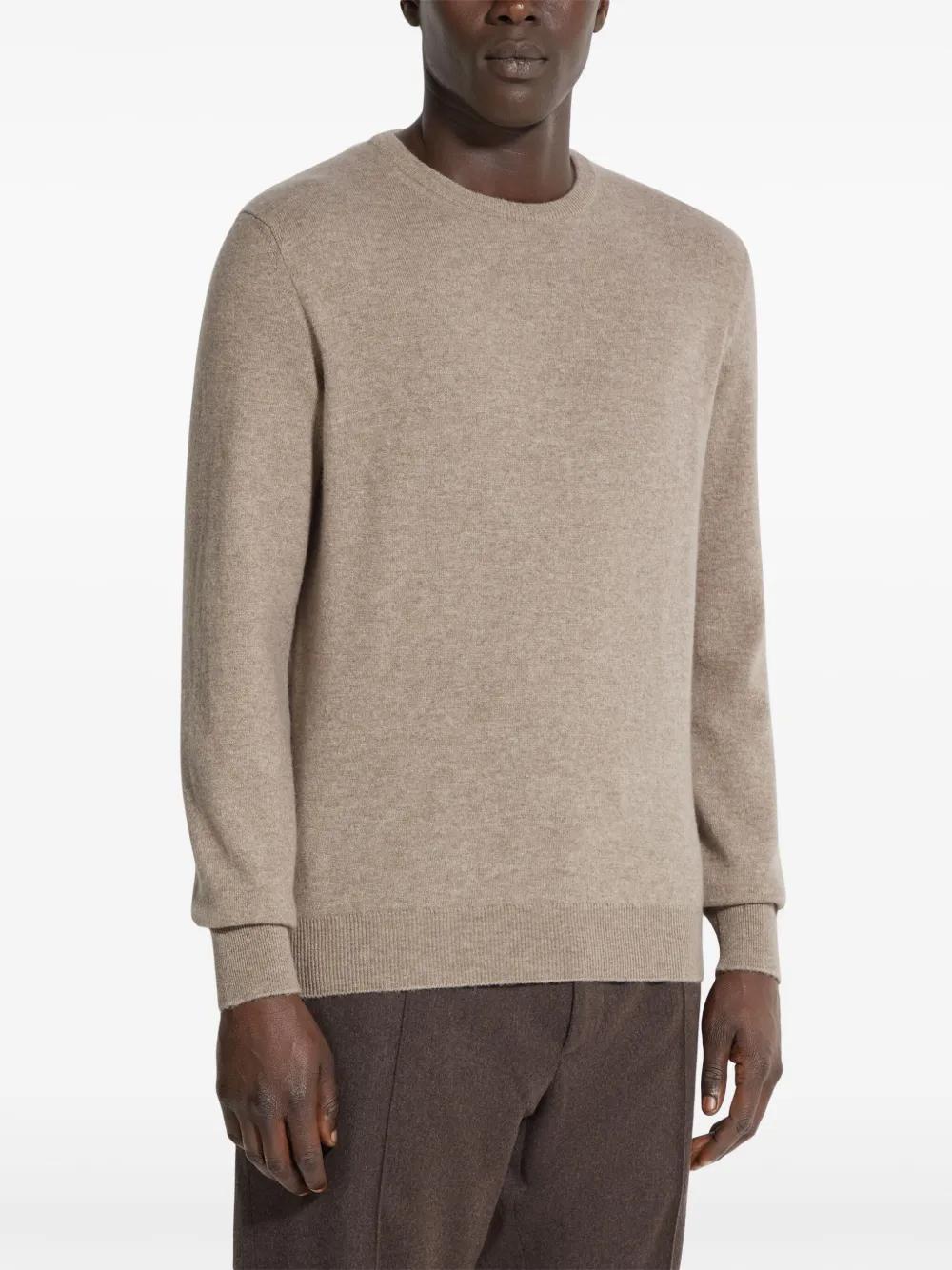 ZEGNA Cashmere Sweater In Brown Product Image