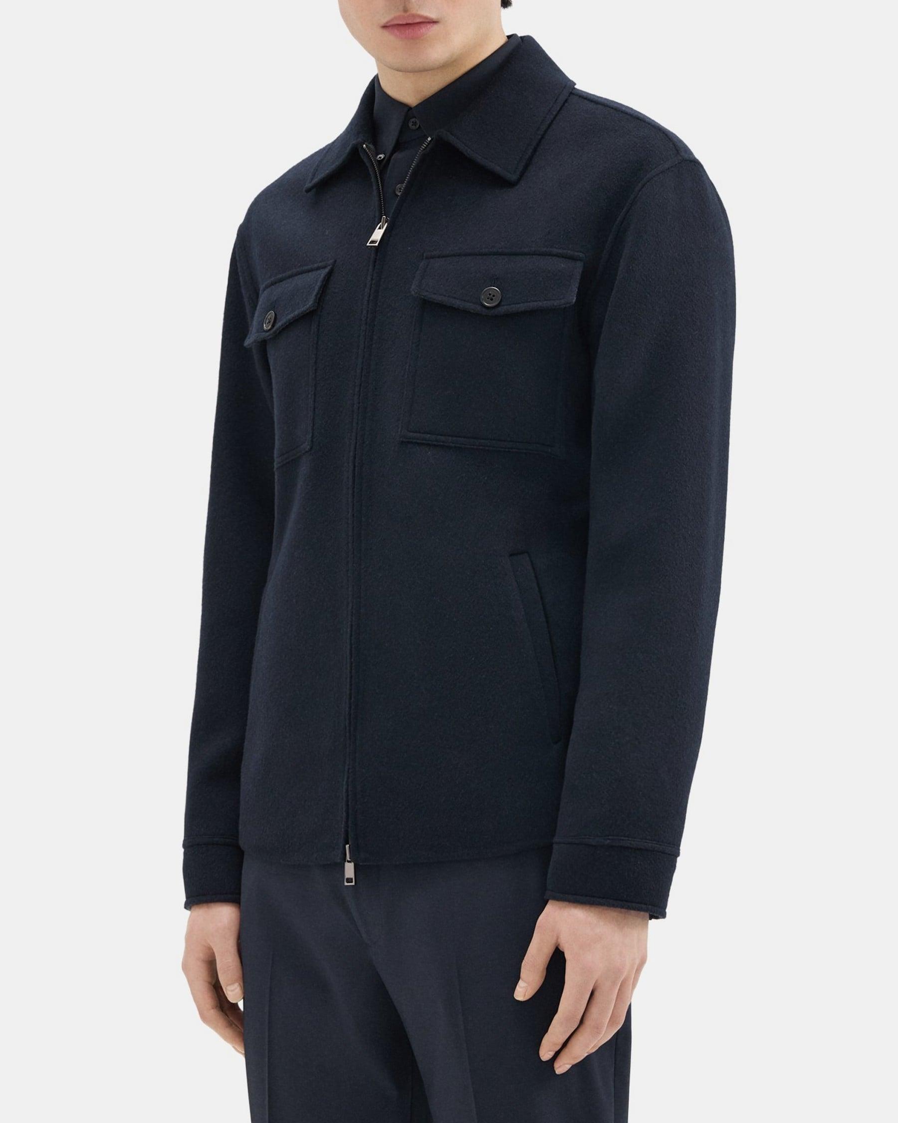 Shirt Jacket in Double-Face Wool-Cashmere Product Image