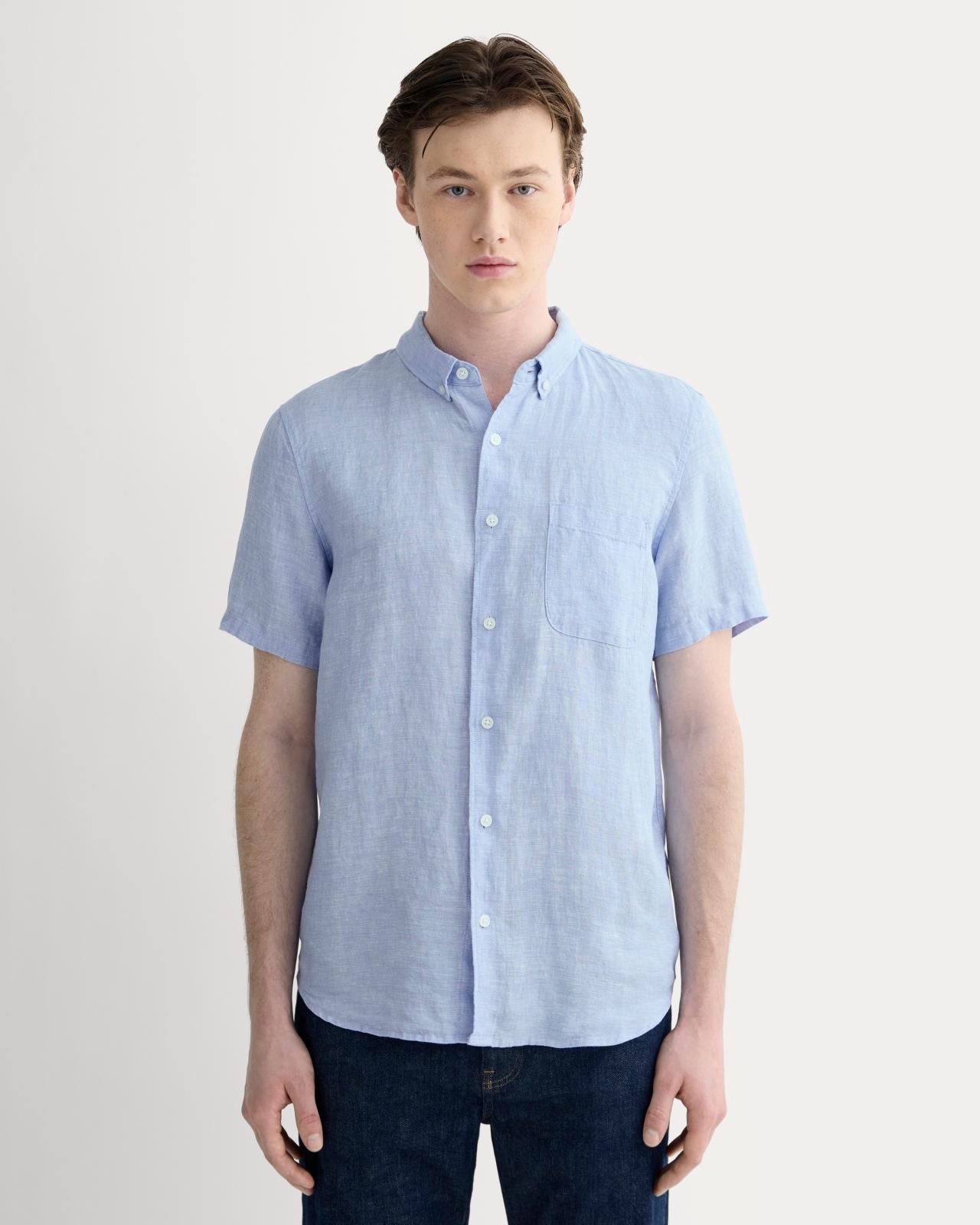 The Classic Short-Sleeve Shirt in Linen Product Image
