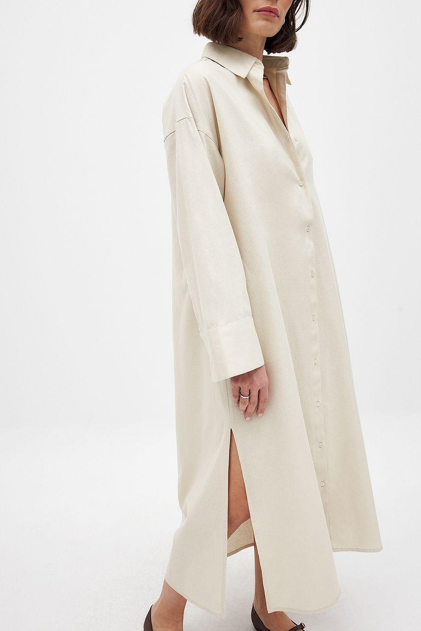 Cotton Midi Shirt Dress Product Image
