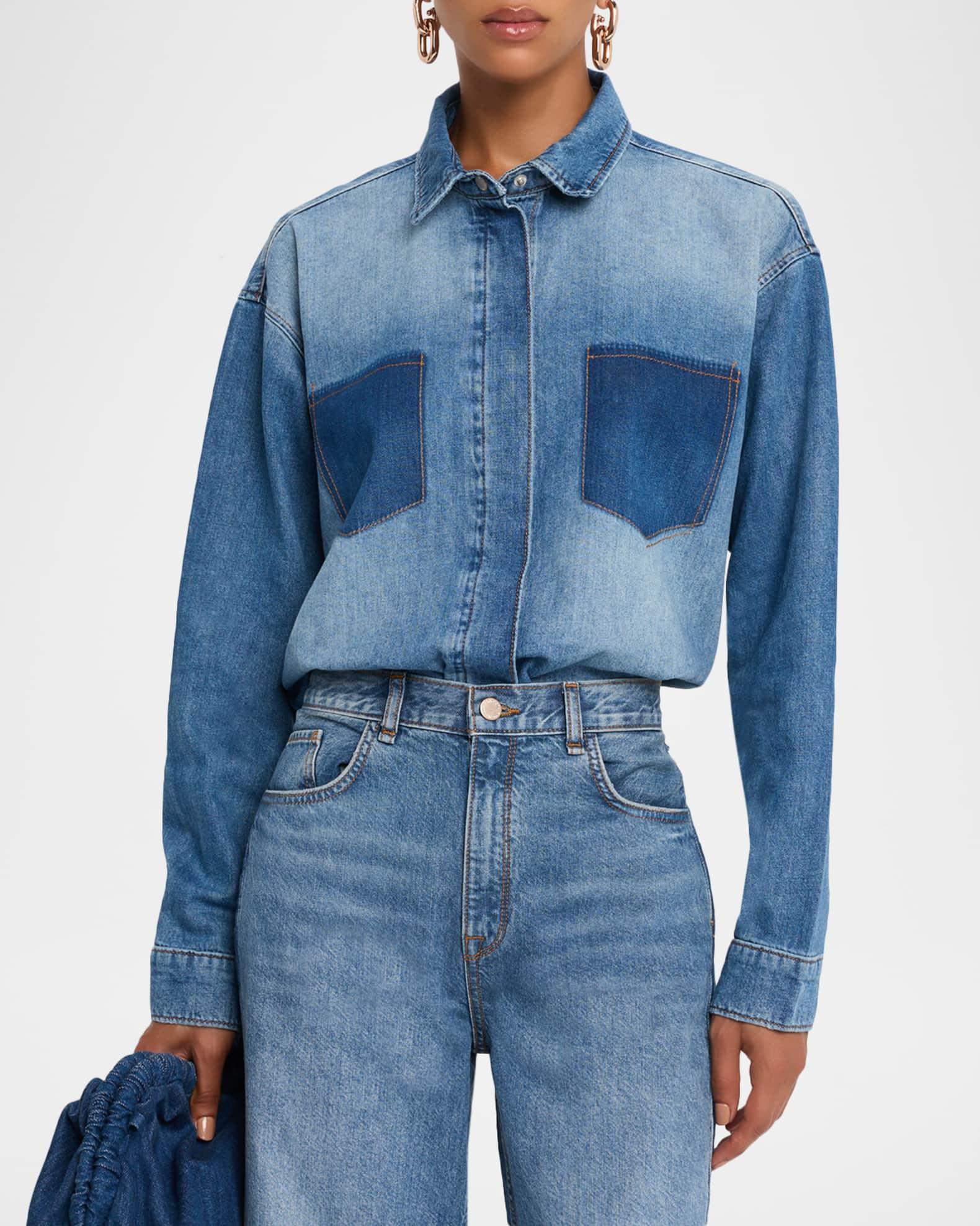 Charlotte Oversized Denim Shirt Product Image