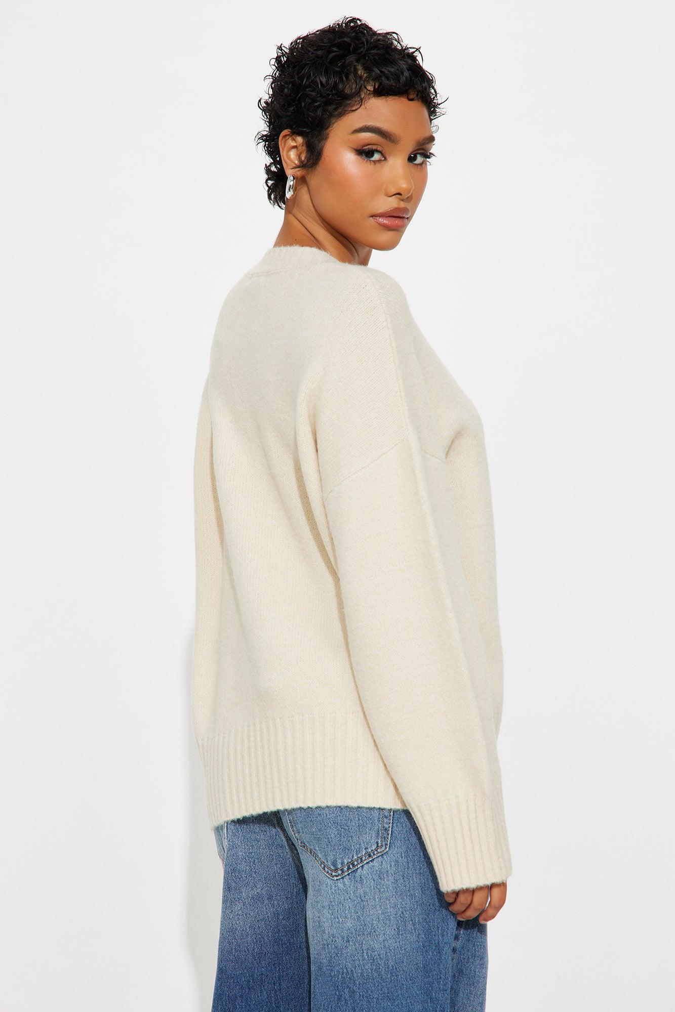 On Wednesdays Pullover Sweater - Cream Product Image