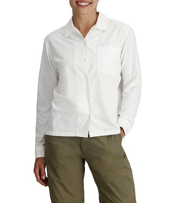 Royal Robbins Women's Expedition III Point Collar Long Sleeve Stretch Rip-Stop Woven Button Front Top Product Image