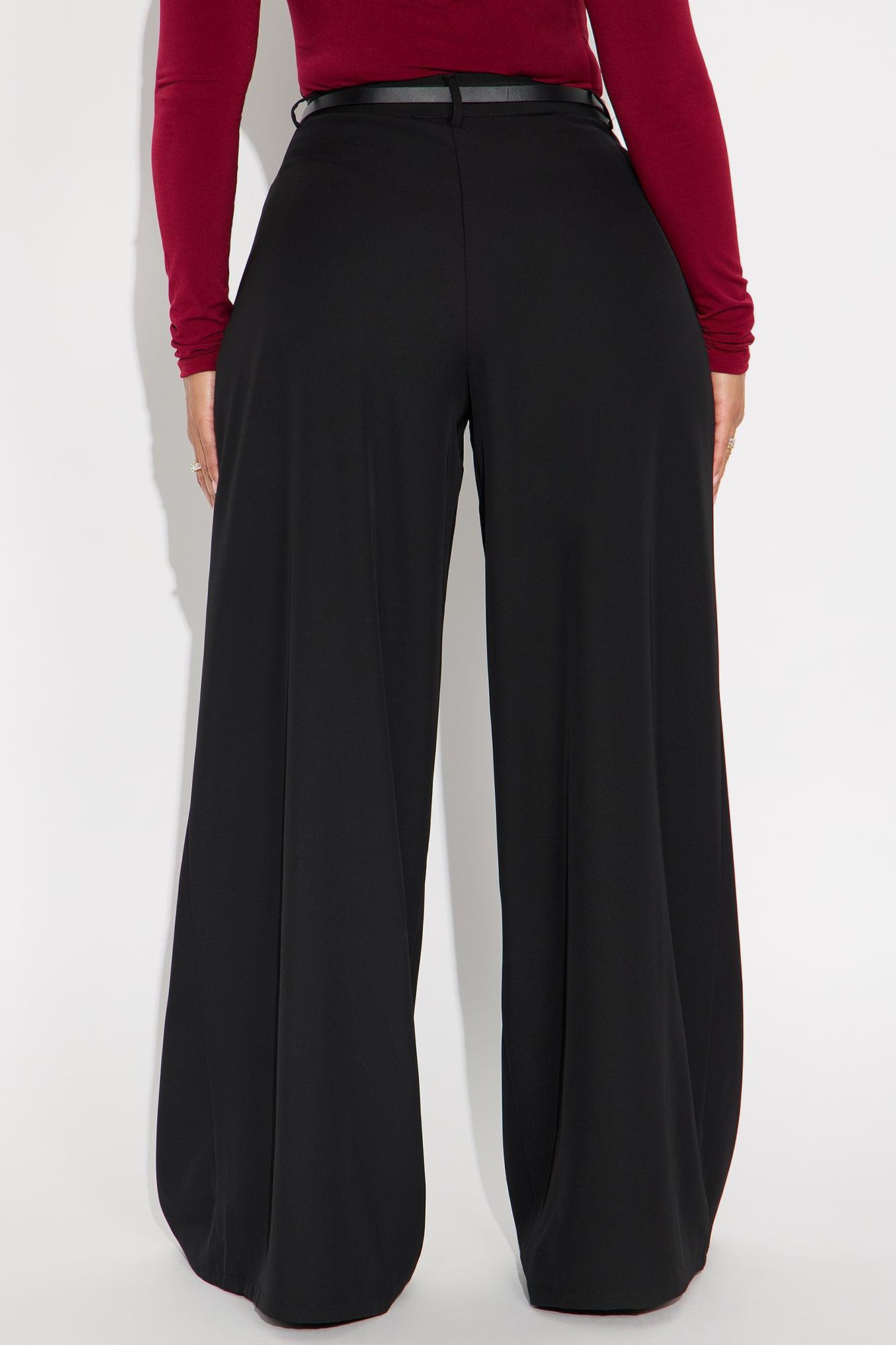 Kaline Belted Wide Leg Pant - Black Product Image