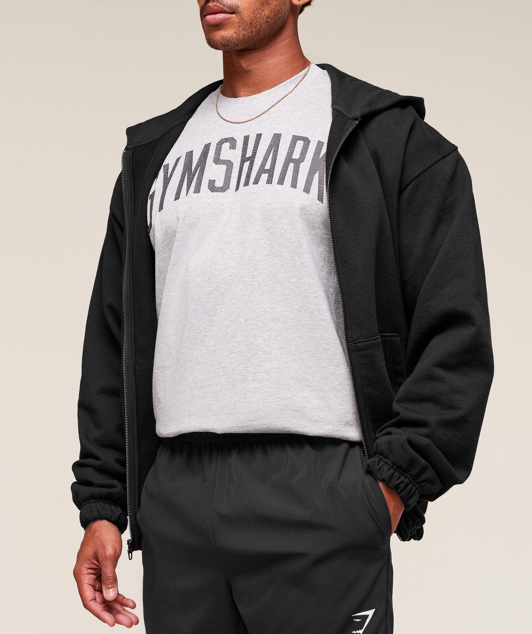 Gymshark Worn Graphic T-Shirt - Light Grey Core Marl Male Product Image
