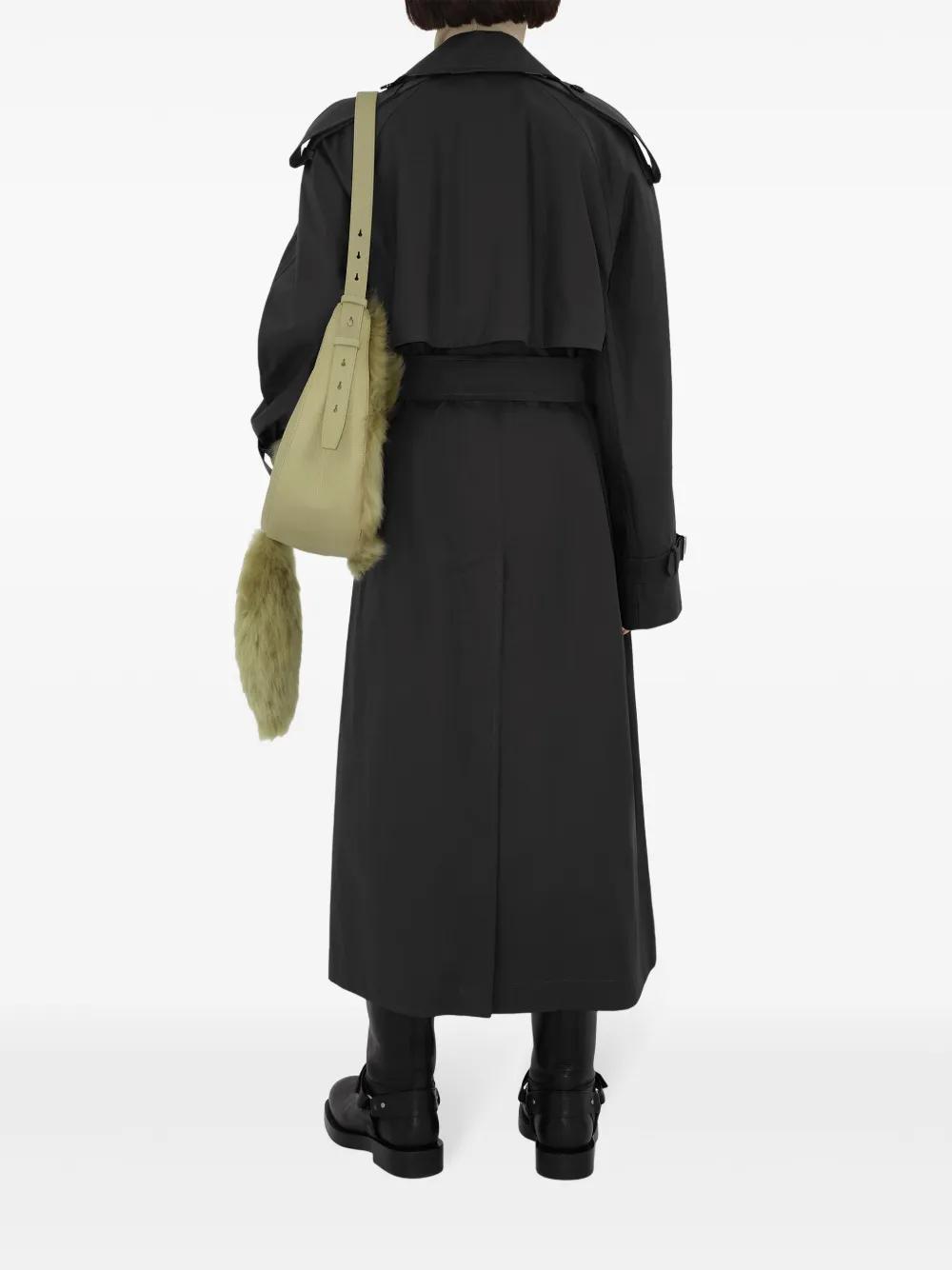 belted long trench coat Product Image