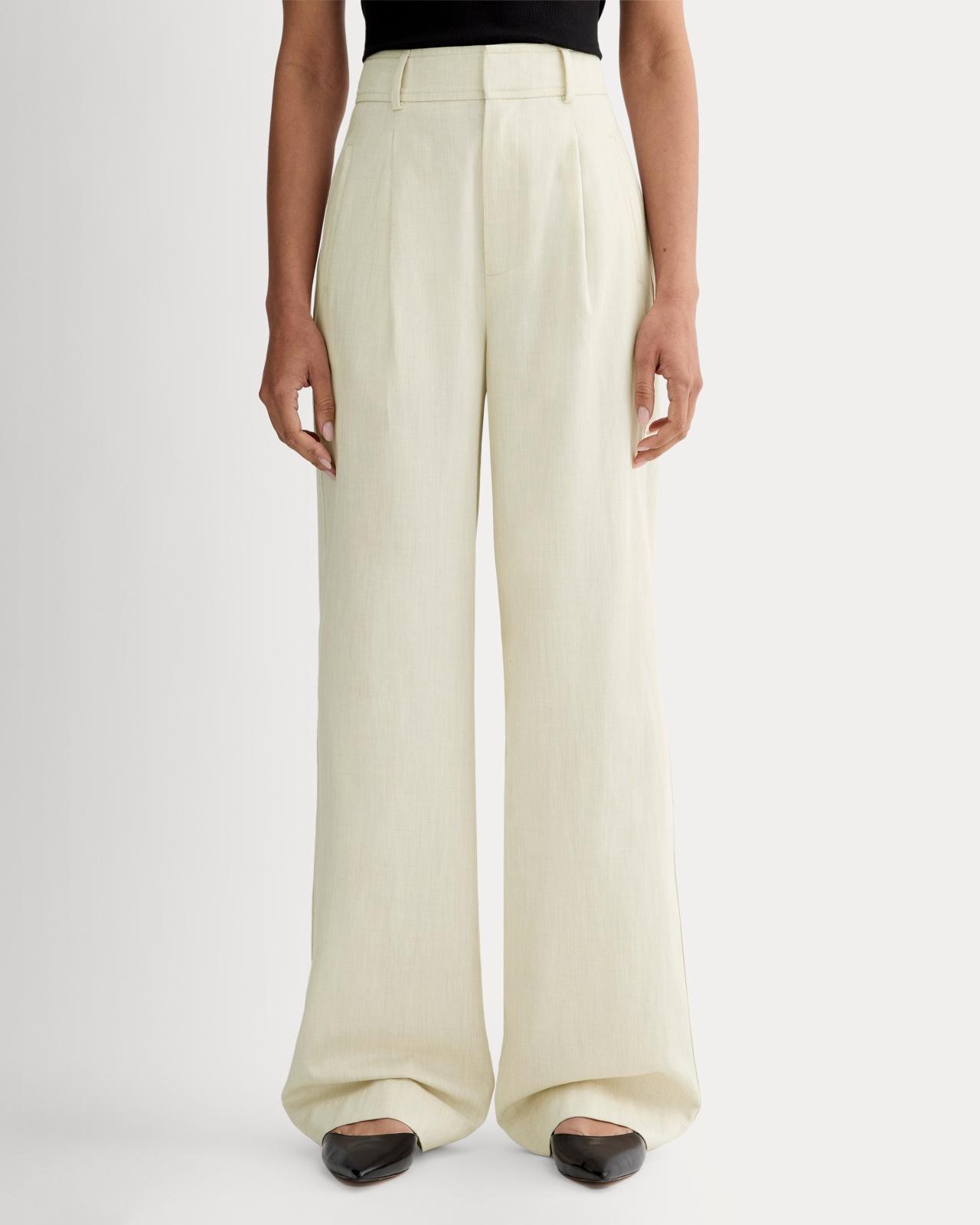 The Draper Pleated Pant in Buttersmooth Product Image