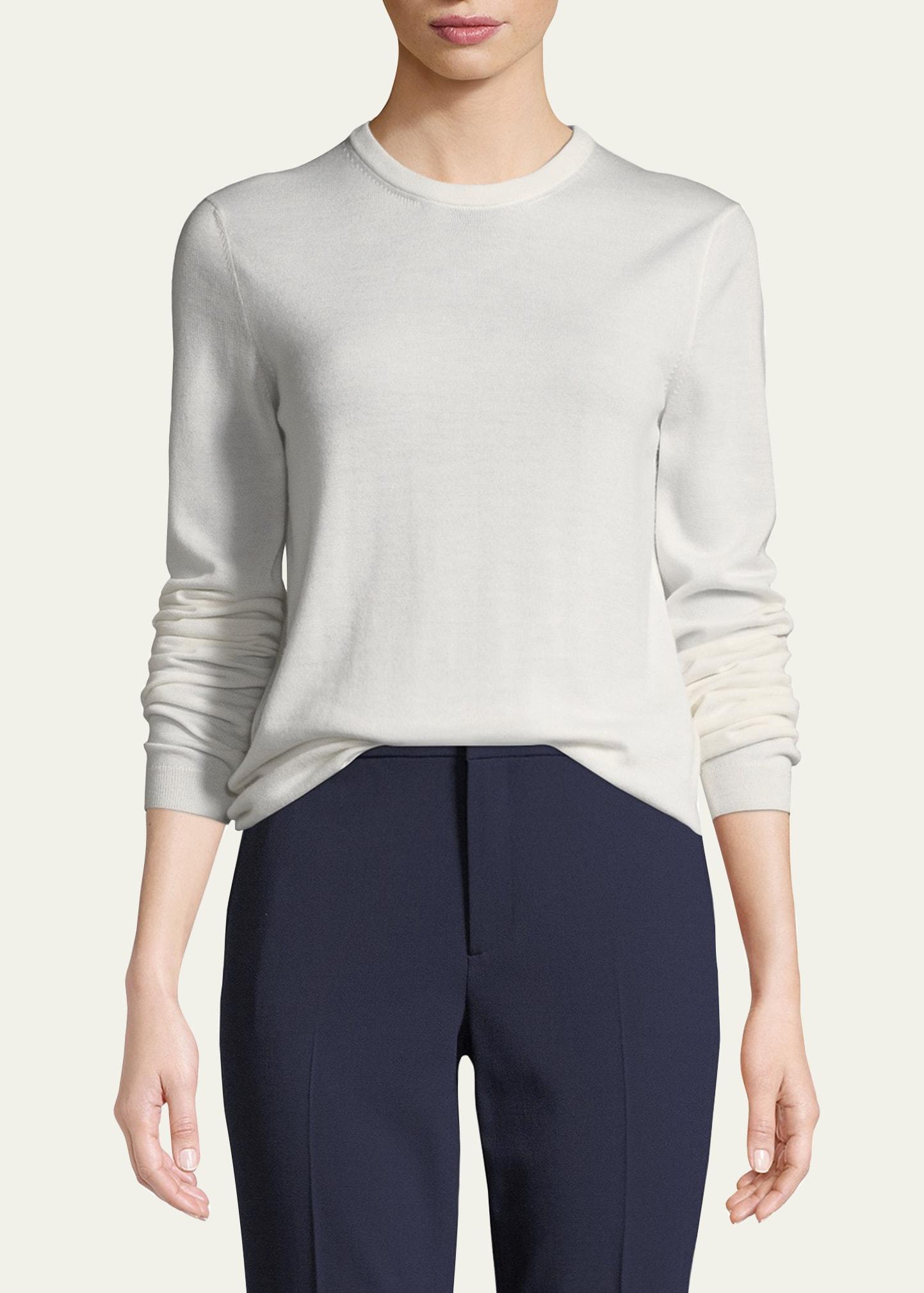 Crewneck Long-Sleeve Cashmere Sweater Product Image