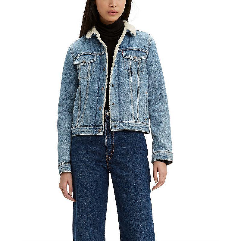 Levi's(r) Womens Original Sherpa Trucker Jacket Black) Women's Coat Product Image