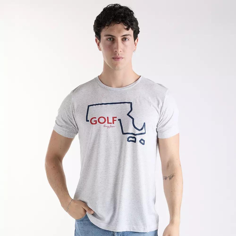 Adult SwingJuice Golf Massachusetts Tee, Women's, Size: XXL, Light Gray Product Image