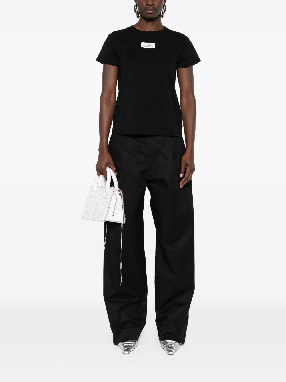 numbers-patch cotton T-shirt Product Image