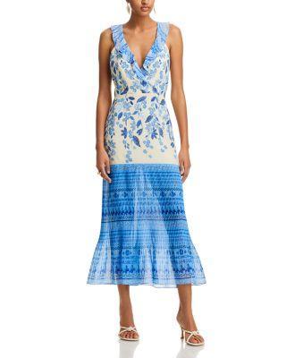 Amy Silk Ruffled Dress Product Image