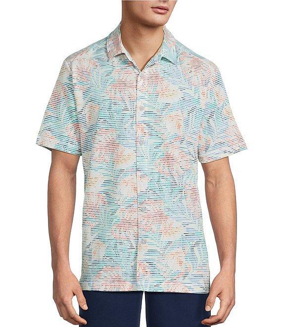 Tommy Bahama IslandZone Costa Wave Positano Palms Short Sleeve Woven Shirt Product Image