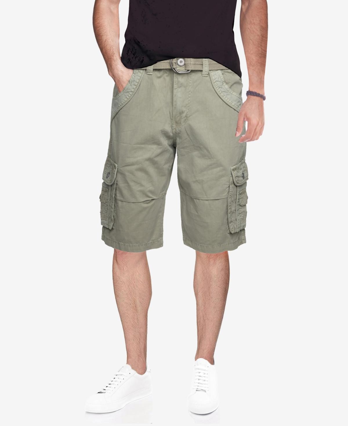 Men's Xray Belted Double-Pocket Bermuda Cargo, Size: 42, Grey Product Image