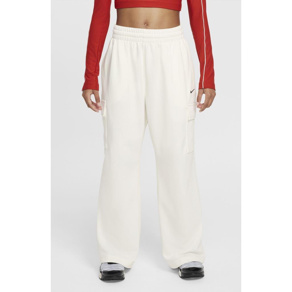 Nike Kids' Dri-FIT Oversize French Terry Cargo Sweatpants in Sail at Nordstrom, Size Xs Product Image