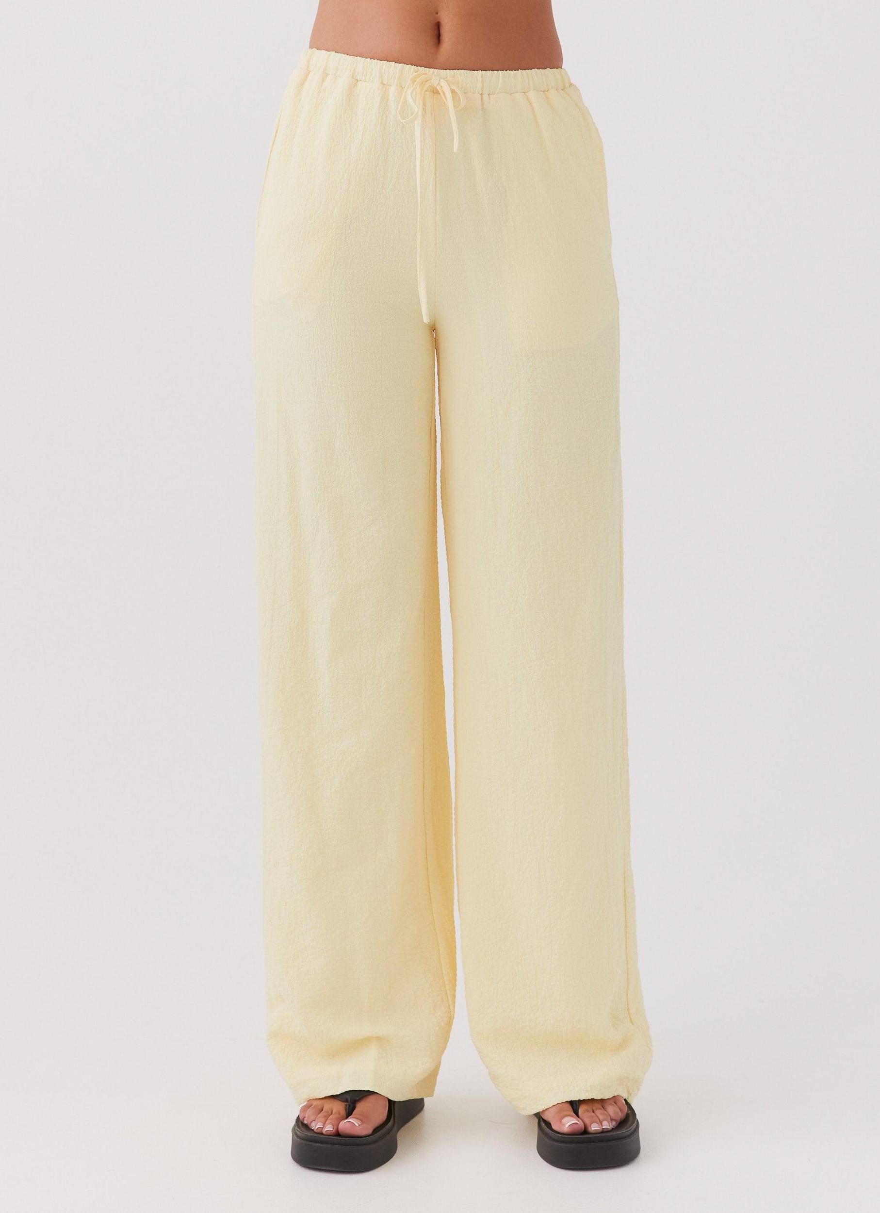 The Good Days Pants - Lemon Product Image