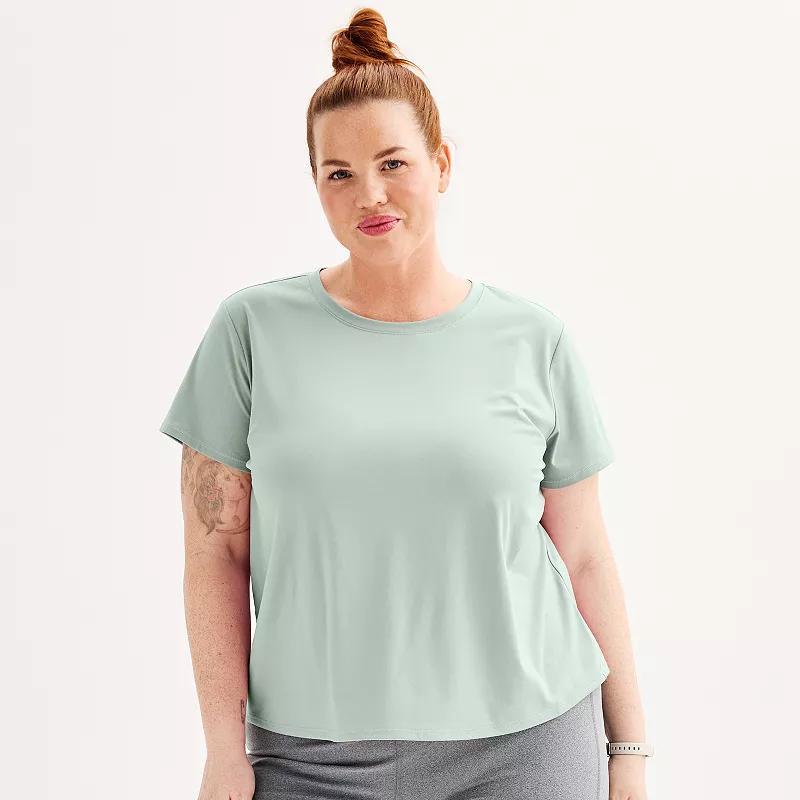 Plus Size Tek Gear® Essential Soft Tee, Women's, Size: 1XL, Mineral Black Product Image