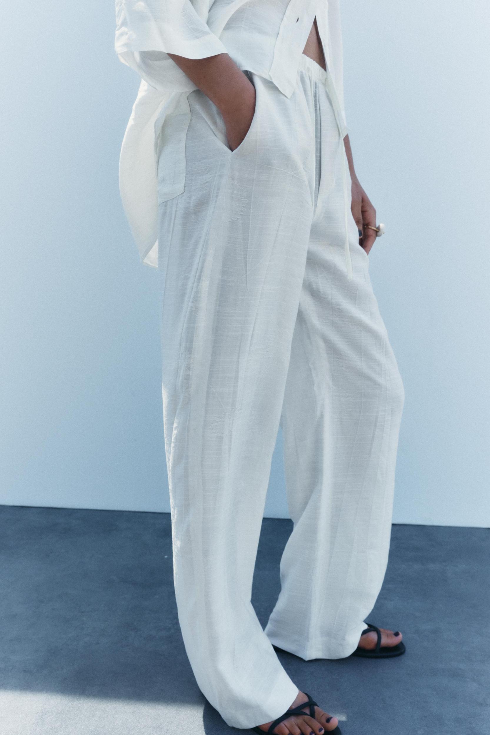 JACQUARD PANTS ZW COLLECTION Product Image