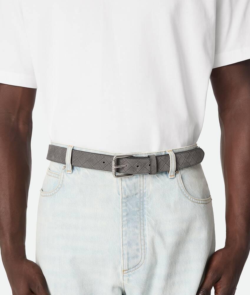 Men's Intrecciato Stamp Belt in Incenso Product Image