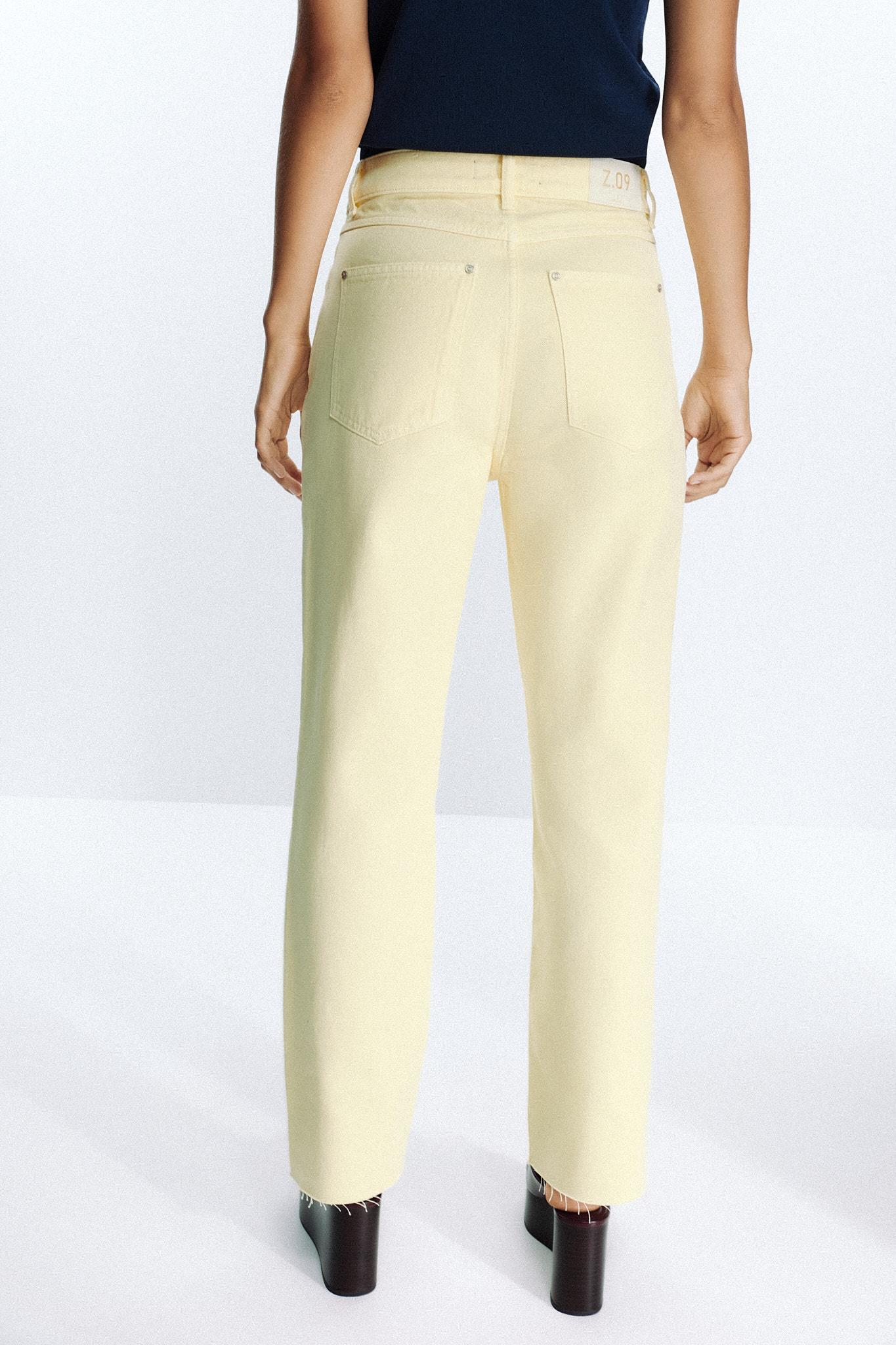 Z.09 STRAIGHT ANKLE HIGH WAIST CROSSOVER WAIST JEANS Product Image