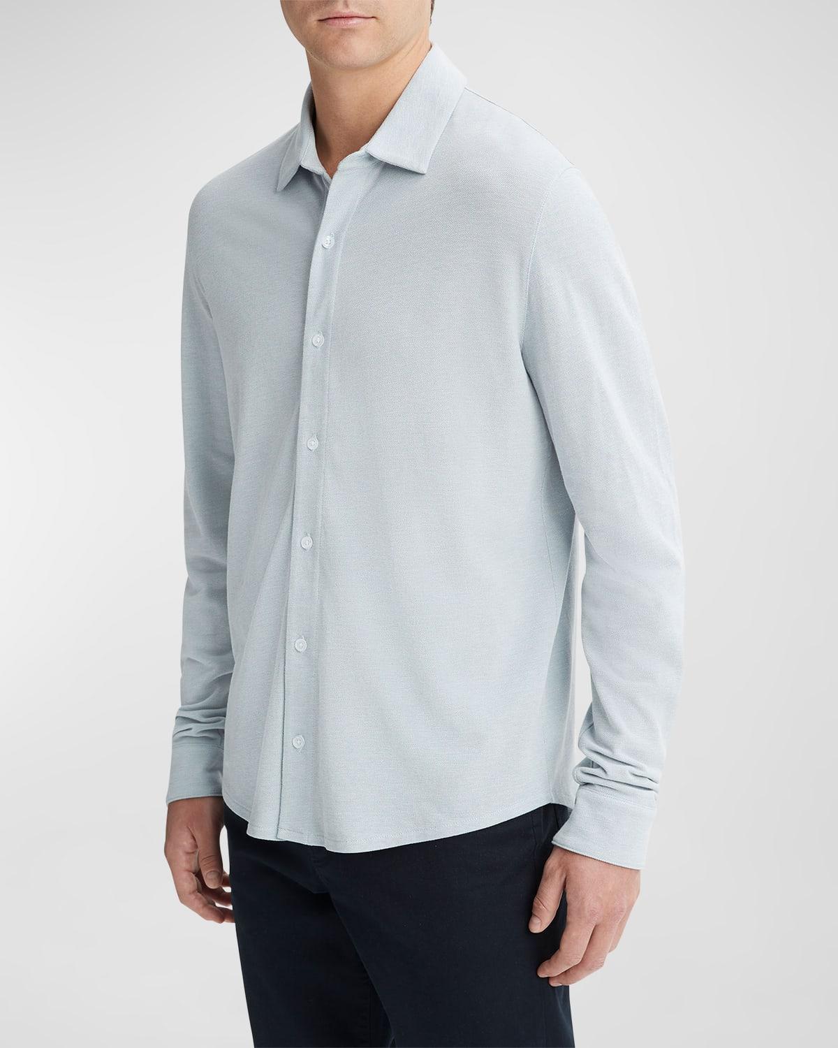 Mens Pique Button-Down Shirt Product Image
