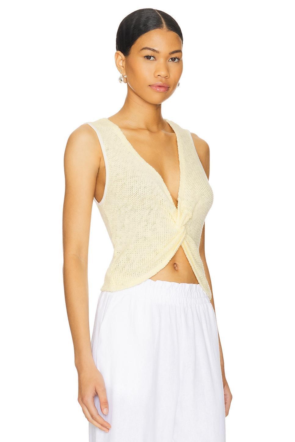 Caspian Twist Front Mesh Top LA Made Product Image