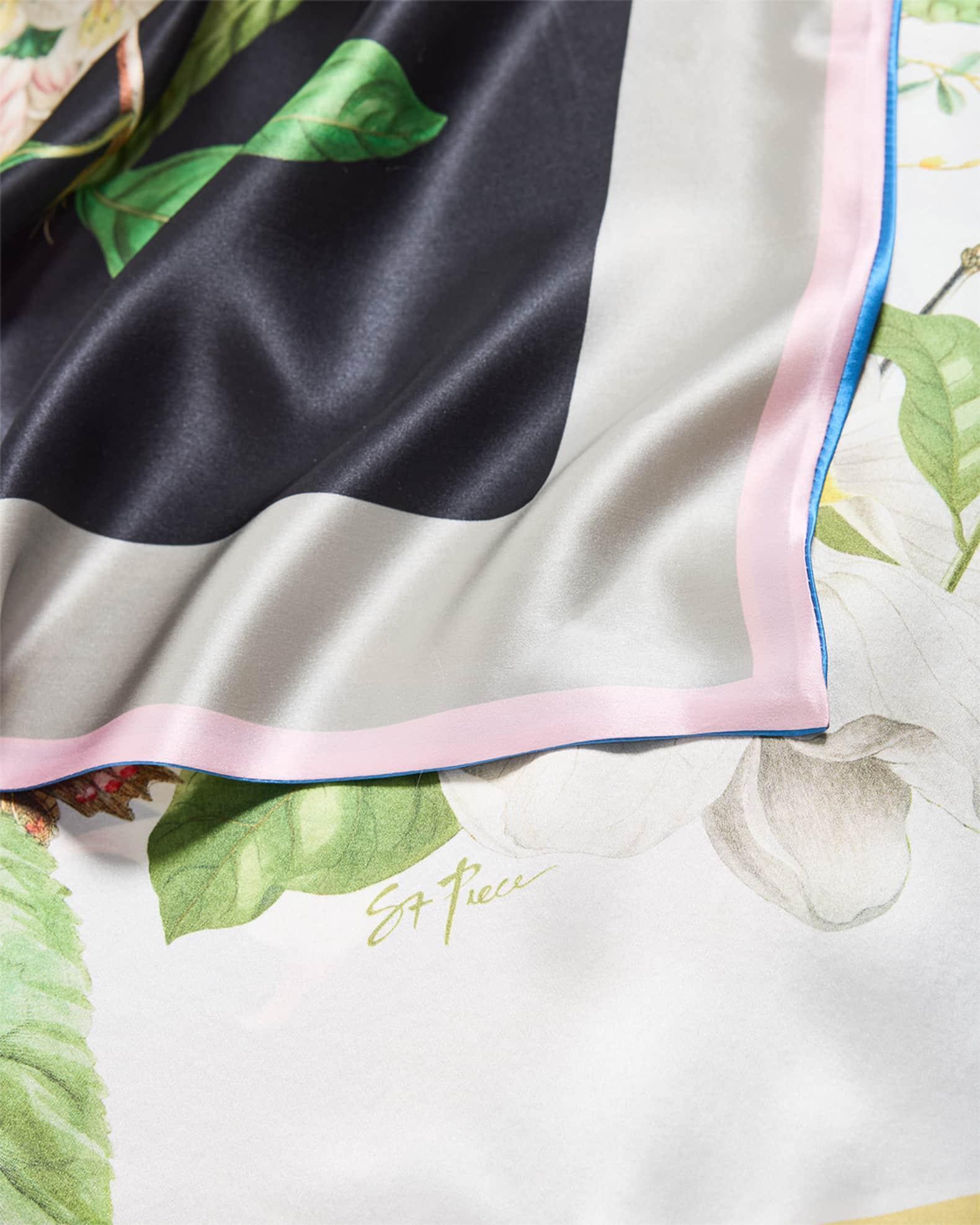 Addison Floral-Print Silk Scarf Product Image