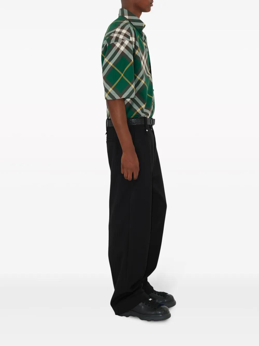 logo-embroidered plaid shirt Product Image