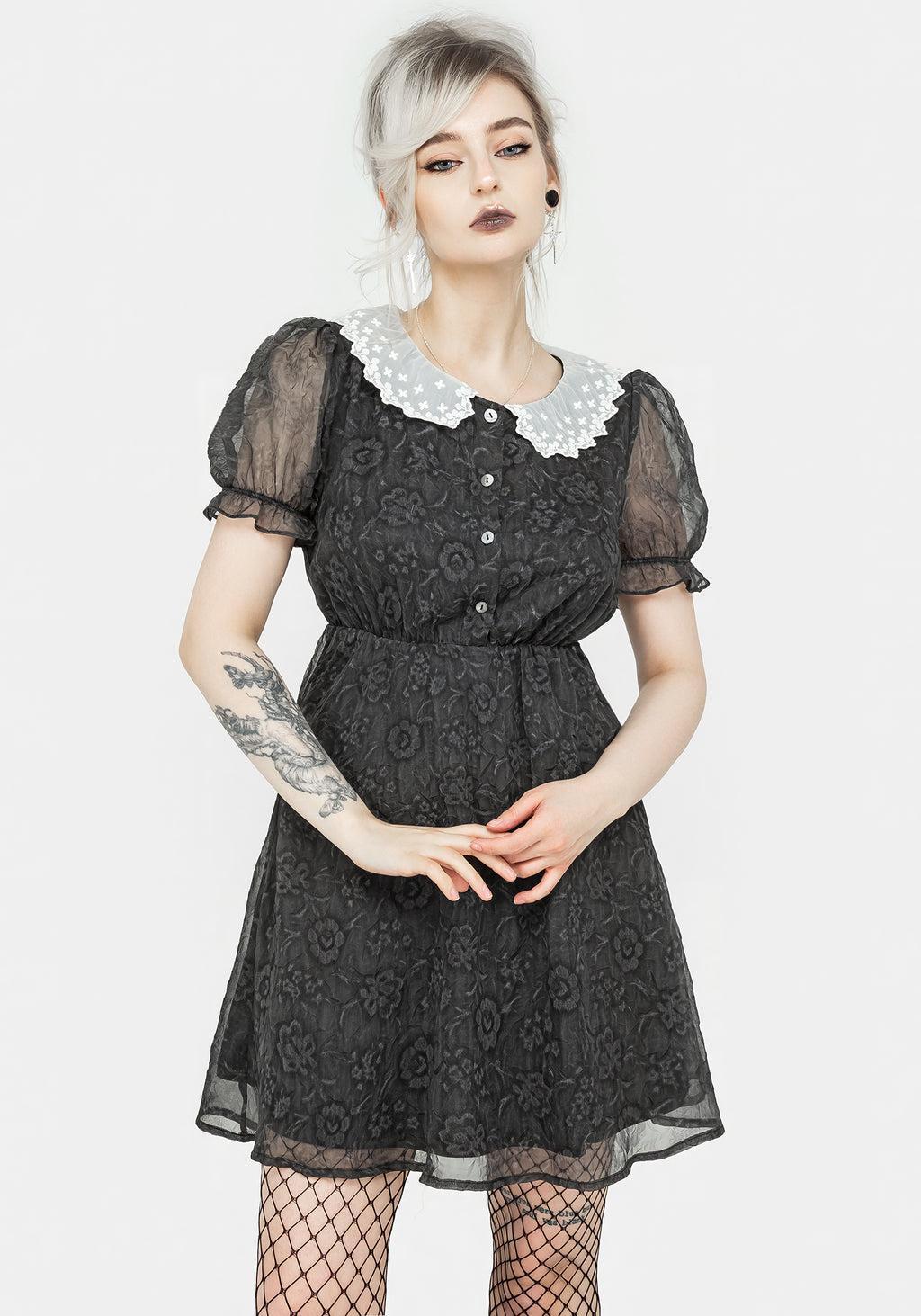 Phantasma Lace Collar Mini Dress Product Image