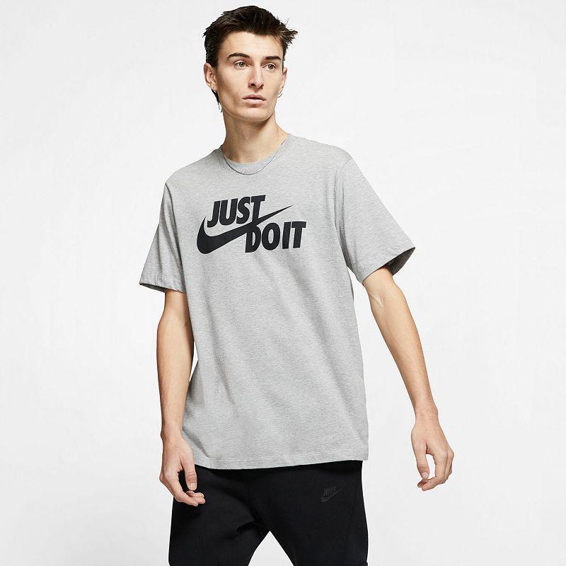 Men's Nike "Just Do It" Logo Tee, Size: Small, Black White Product Image