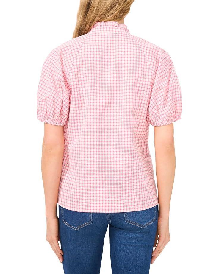 Women's CeCe Raglan Sleeves Ruffled Split Neck Blouse Product Image