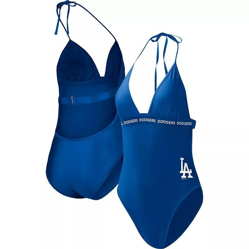 Women's G-III 4Her by Carl Banks Royal Chicago Cubs Full Count One-Piece Swimsuit, Size: Medium, Blue Product Image