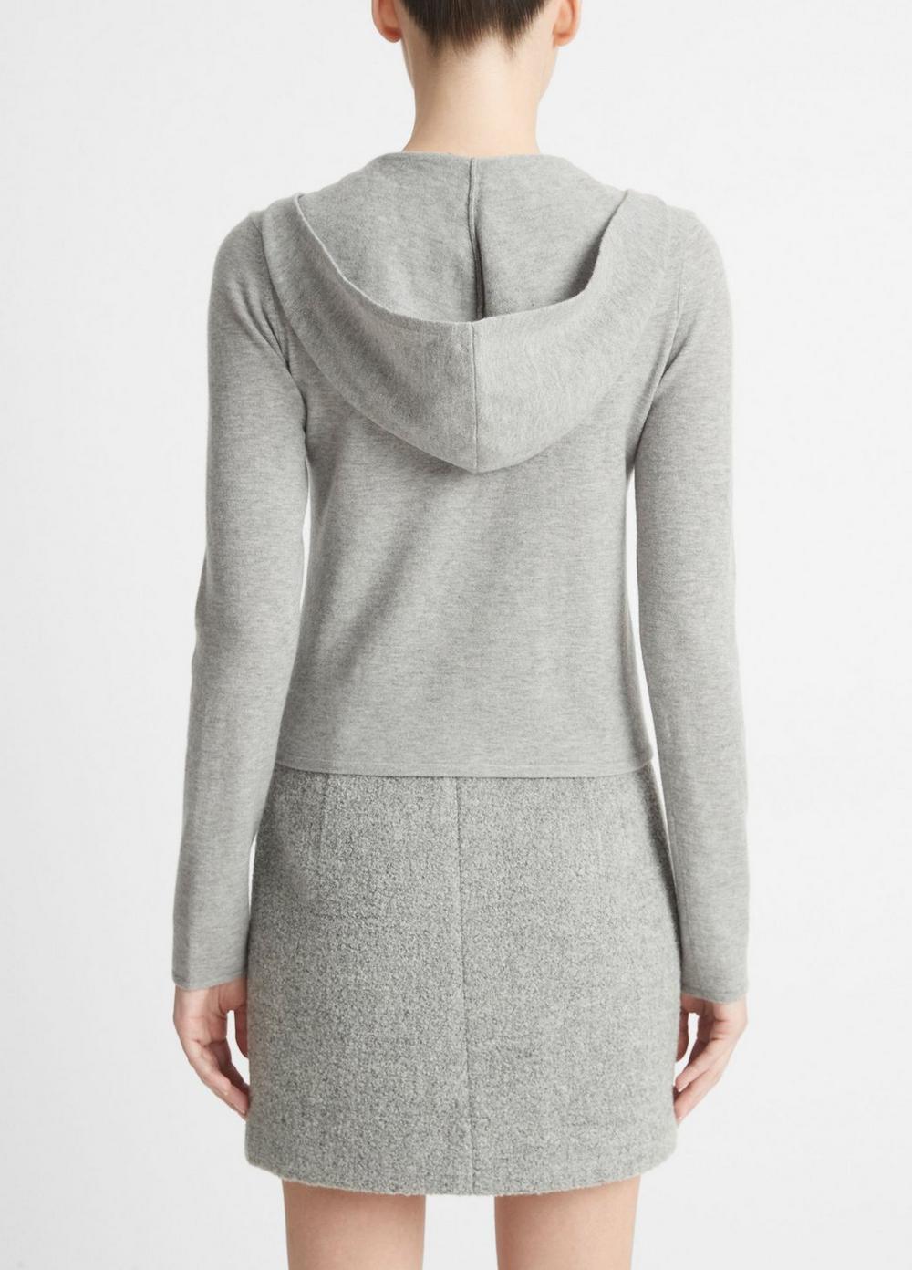 Womens Wool-Blend Zip Hoodie, Heather Silver Dust, Size L Vince Product Image