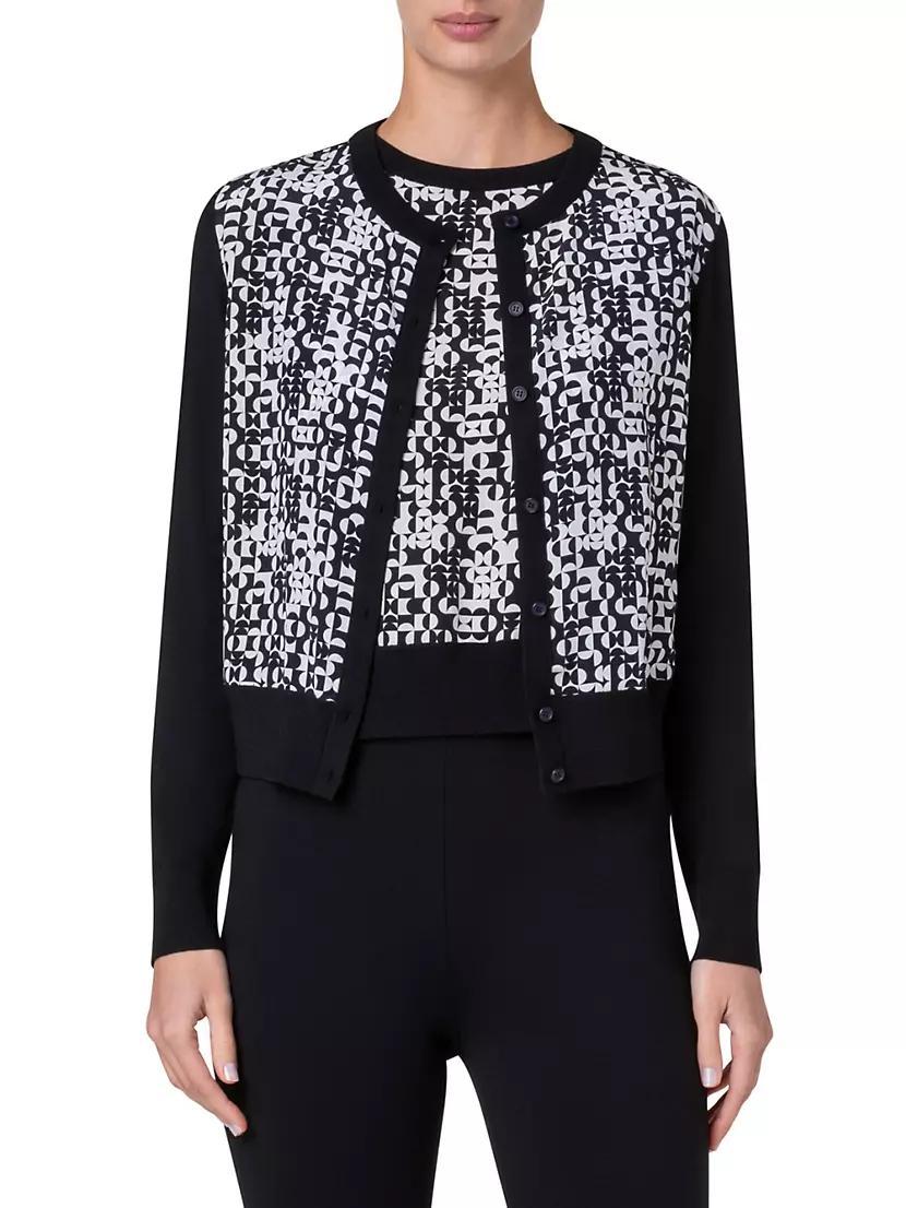 Mix Media Wool Cardigan Product Image