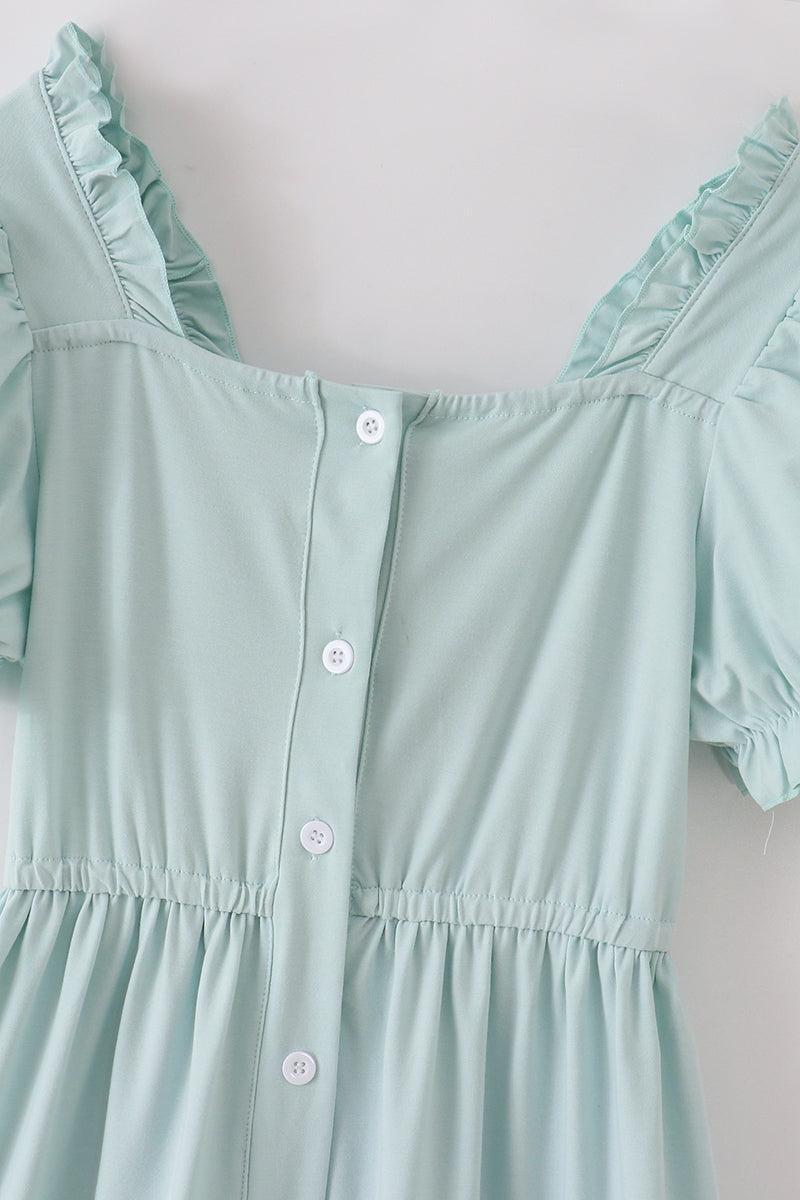 Blue tiered mom dress Product Image